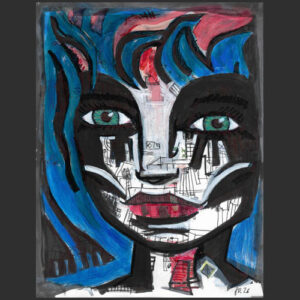 309 - Bleu de crinière noire